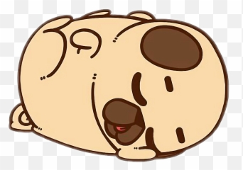 Restingsleeping Dog - Puglie Pug Clipart Full Size Art Hub For Kids Pug Emoji,Husky Emoji