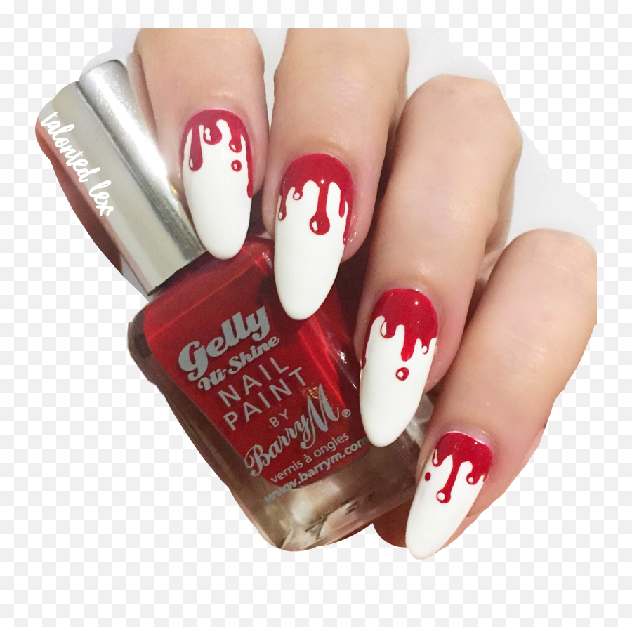 Nails Halloween Red Aesthetic Sticker By Mack3nzi3z - Barry M Nail Emoji,Paint Nails Emoji