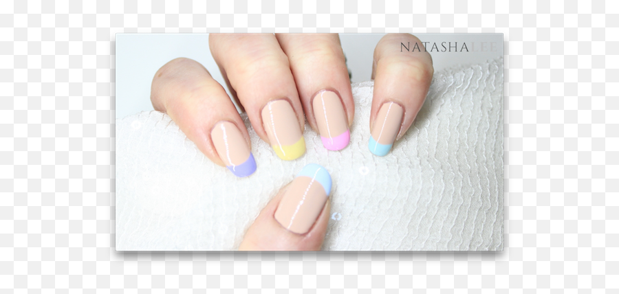 Nail Trend Pastel Tip French - Gel Nails Emoji,Vector Polishing Nail Emoticon Shape