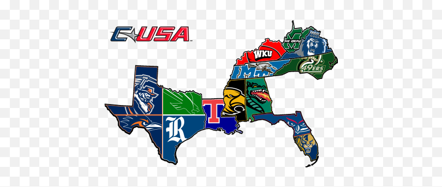 2015 Cusa Media Guide - Conference Usa Map Emoji,:thegoldeneagle: Emoticon