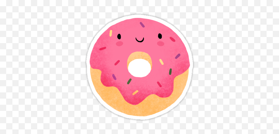 Happy Donutu0027 Sticker By Milkandcookies Kawaii Stickers - Kawaii Stickers De Donas Emoji,Deflated Emoji