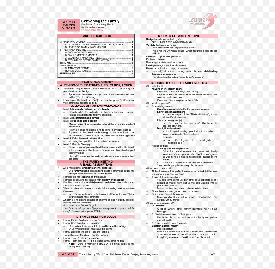 Pdf Convening The Family Table Of Contents Abi Sulit - Document Emoji,How Do We Manage Our Emotions Abi