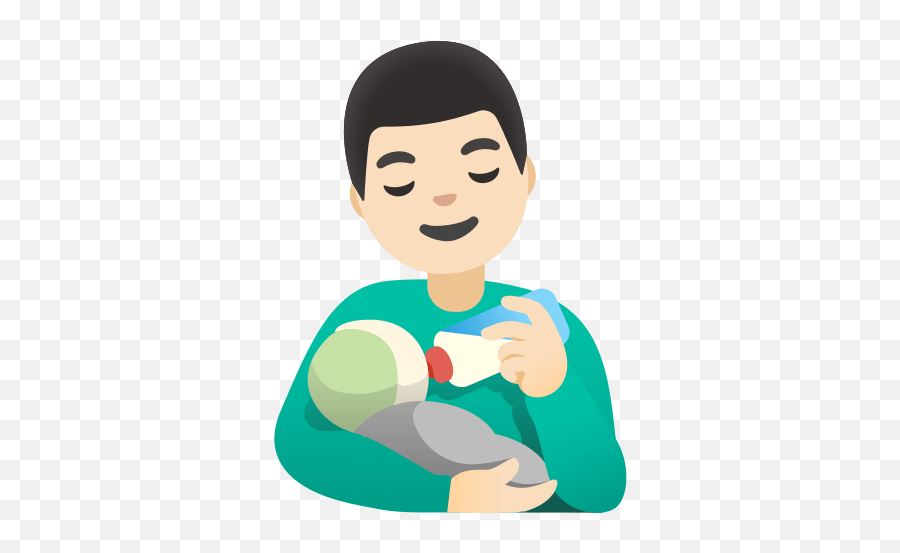 U200d Hombre Con Biberón Alimentando A Bebé Con Tono De - Many Baby Emoji,Emojis Corriendo