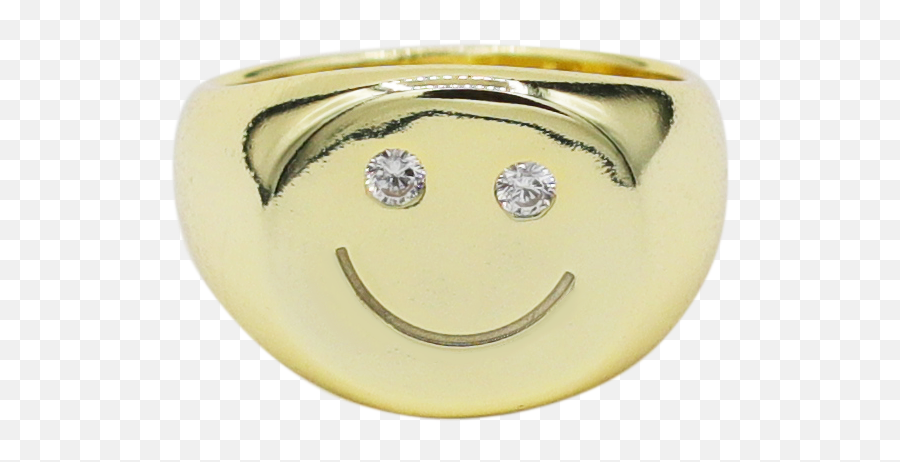 Smiley Signet Ring Ready Stock - Happy Emoji,Wonder Face Emoticon