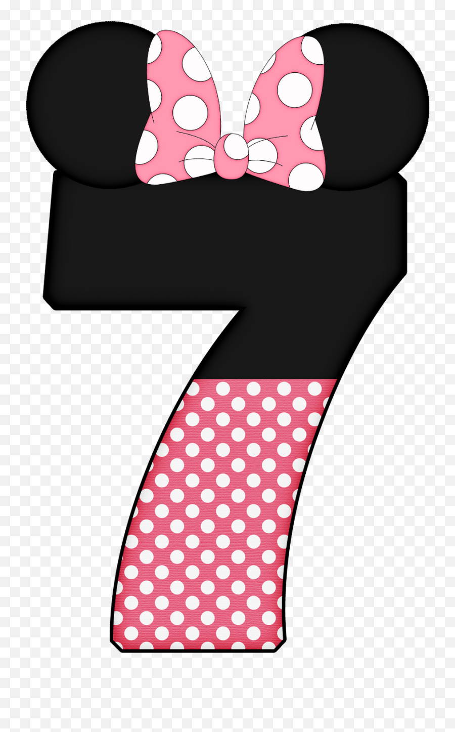 Minnie Mouse Background Polka Dots Png - Minnie Mouse Number 7 Png Emoji,Emojis Para Colorear E Imprimir