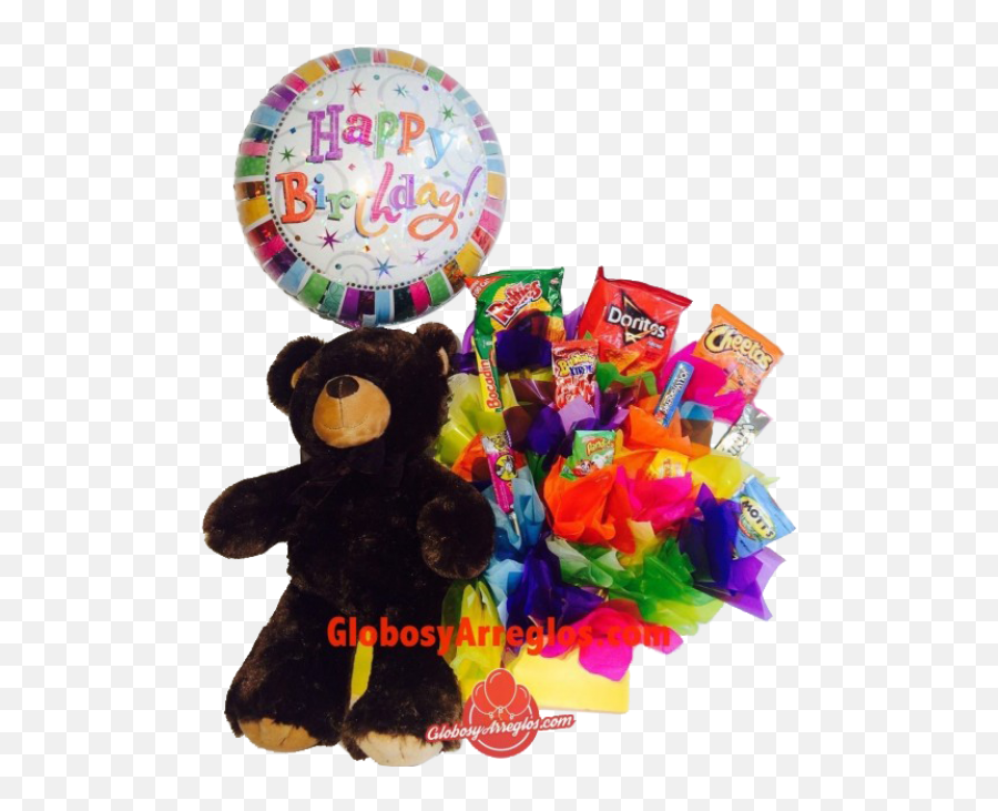 Arreglo Cumpleaños Globos Metálicos Con Peluche 95cms Alto - Soft Emoji,Emoticon De Changuito