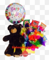 Arreglo Cumpleaños Globos Metálicos Con Peluche 95cms Alto - Soft Emoji,Emoticon De Changuito