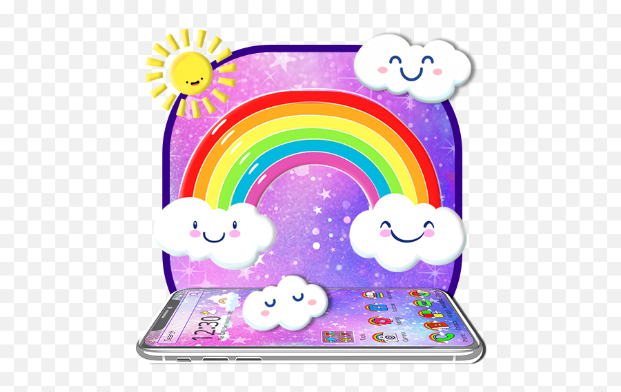 2020 Rainbow Galaxy Themes U0026 Live Wallpapers Pc - Smartphone Emoji,Emoji Stickers Hot Topic
