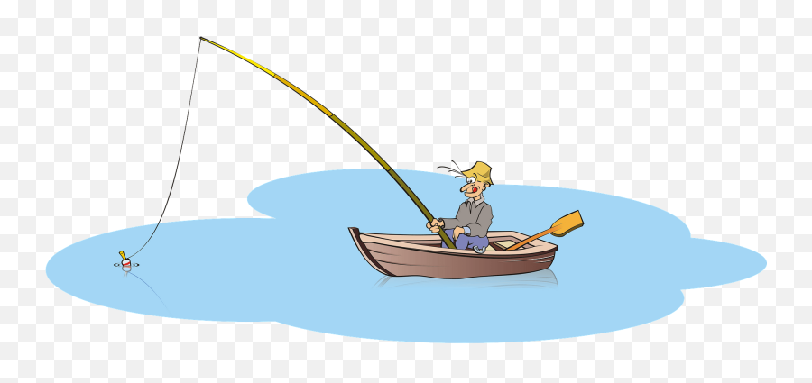 Cartoon Fisherman Clipart - Clipart Transparent Fisherman Emoji,Emoji Of A Man Casting A Line