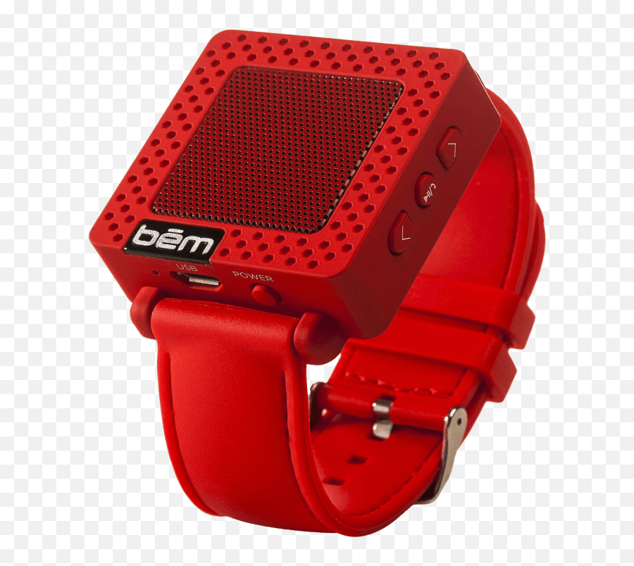 Bem Bluetooth Wrist Speaker With Microphone - Watch Strap Emoji,Microphone Box Umbrella Emoji