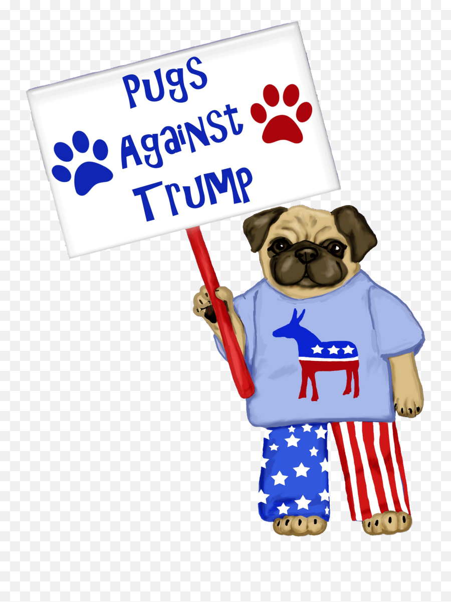 Pug Protesting Clipart - Best Dog Toys For Goldendoodles Emoji,Chow Cho Discord Emojis