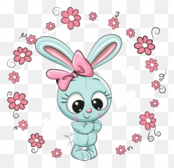 Rabbit Cartoon Wallpaper 1 - Cute Wallpapers For Girls Emoji,Anime Rabbit Emojis