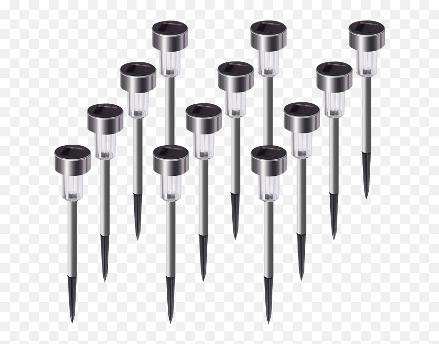 12 - Pack Hakol Waterproof Stainless Steel Outdoor Solar Lights Solar Lamp Emoji,Sun Light Bulb Emoji