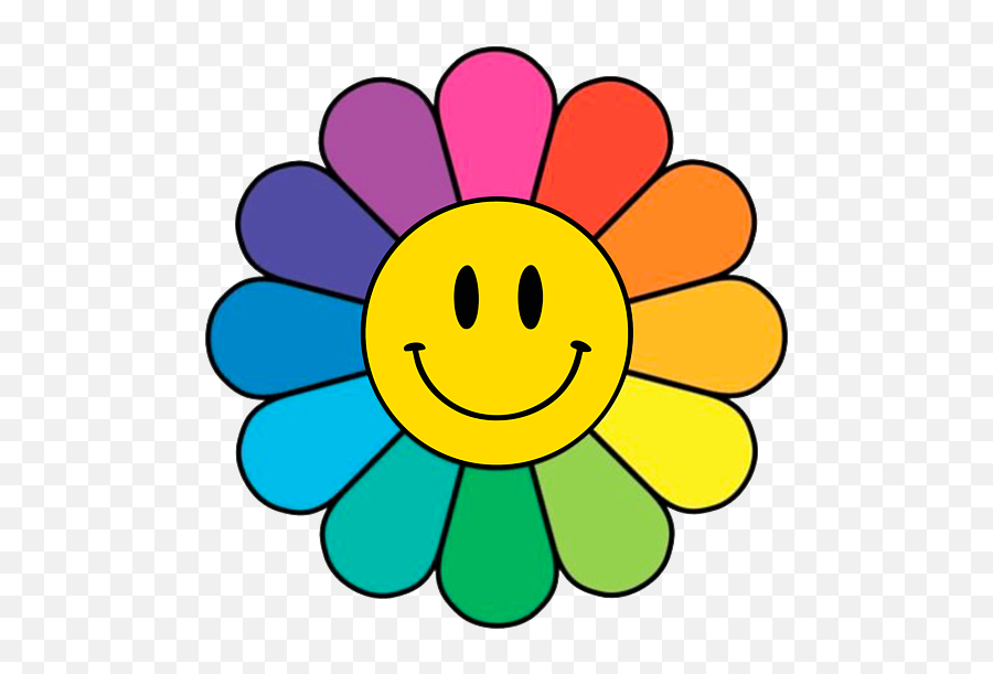 Rainbow Flower Happyface Smiley Face Mask For Sale By Emoji,Flower Corona Emoji
