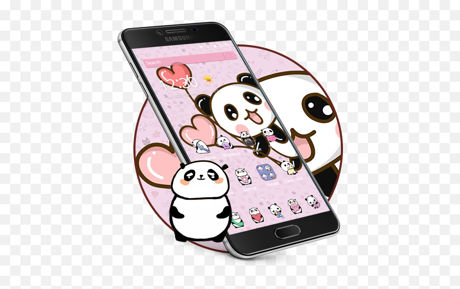 Pink Cartoon Cute Panda Wallpaper - Apps En Google Play Camera Phone Emoji,Bobble Head Emoji