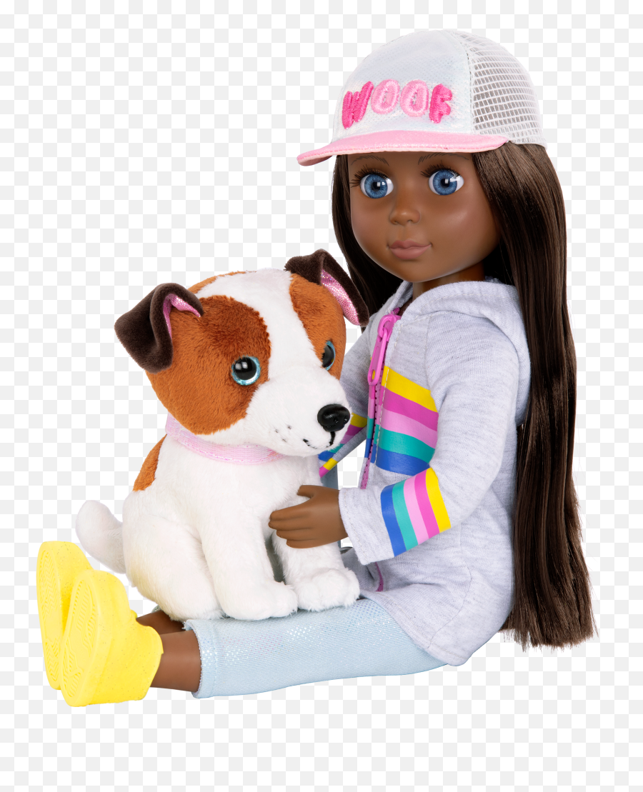 Jana U0026 Cuddles Poseable 14 Doll U0026 Pet Glitter Girls Emoji,Girl Dog Dog Emoji