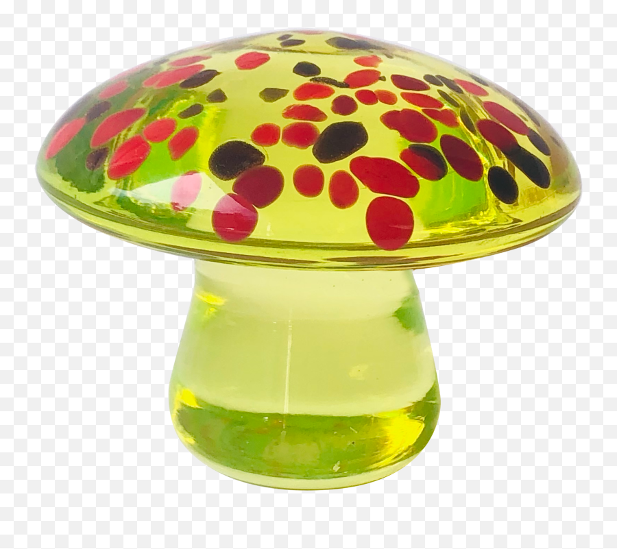 Vintage 1970s Murano Uranium Art Glass Mushroom Blown Glass Paper Weight Sculpture Emoji,Emoji Mushroom Chair