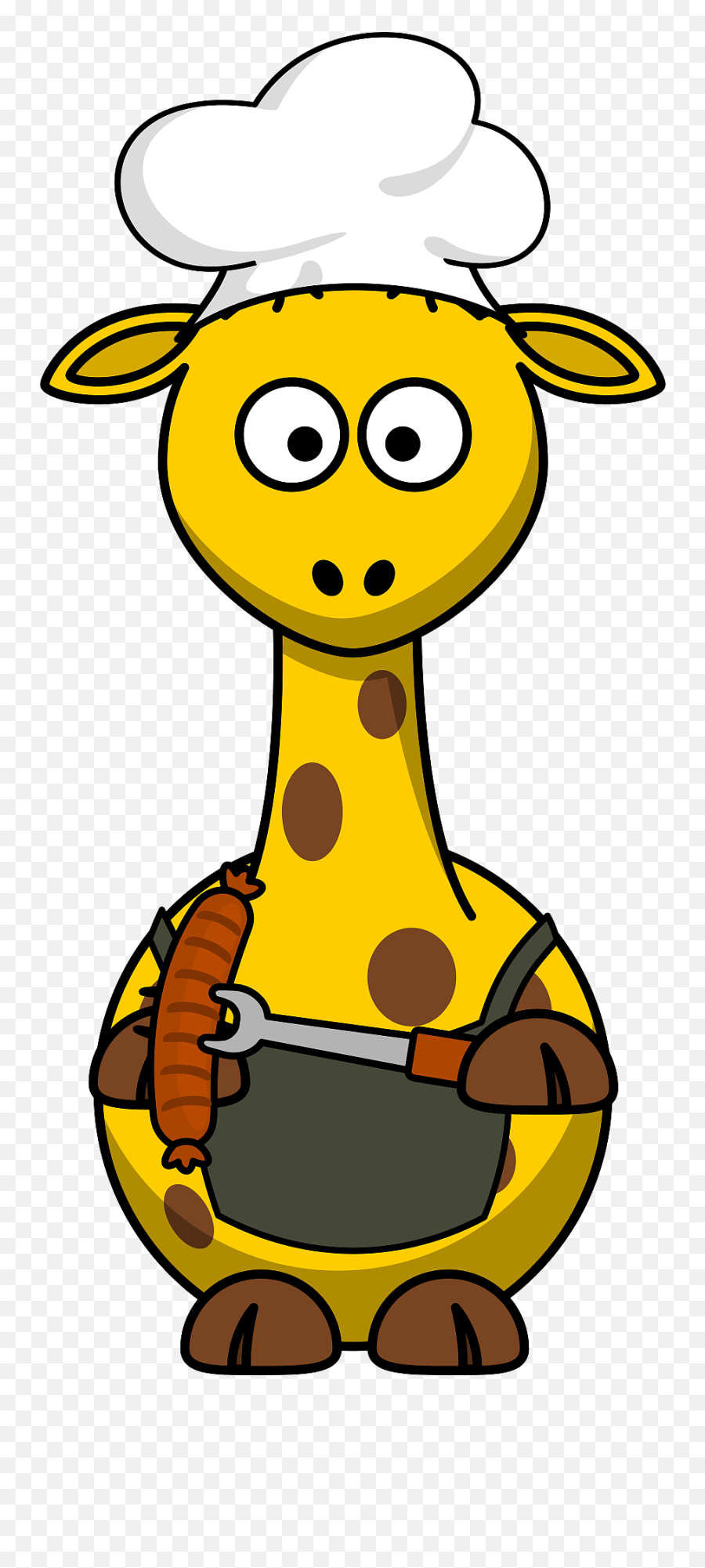 Giraffe Cooking Barbecue Clipart Free Download Transparent - Cartoon Giraffe Emoji,Barbecue Emoji