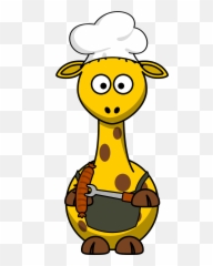 Giraffe Cooking Barbecue Clipart Free Download Transparent - Cartoon Giraffe Emoji,Barbecue Emoji