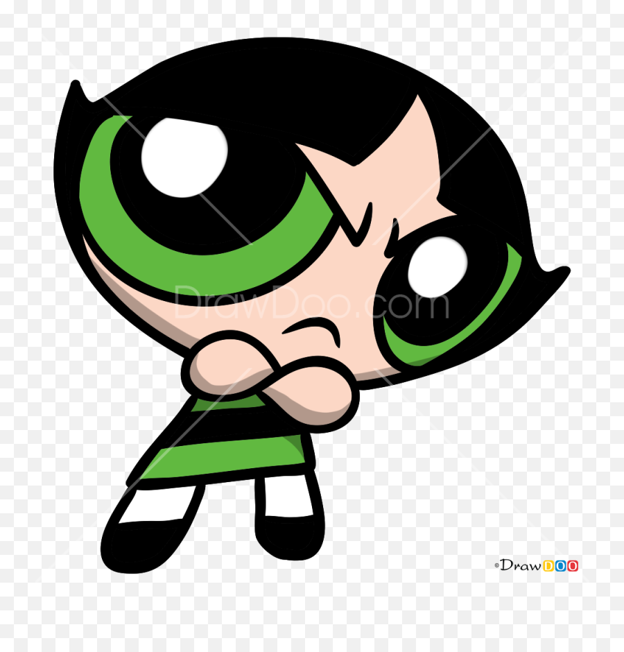 How To Draw Buttercup Powerpuff Girls - Powerpuff Girls Drawing Buttercup Emoji,Powerpuff Girls Emoji