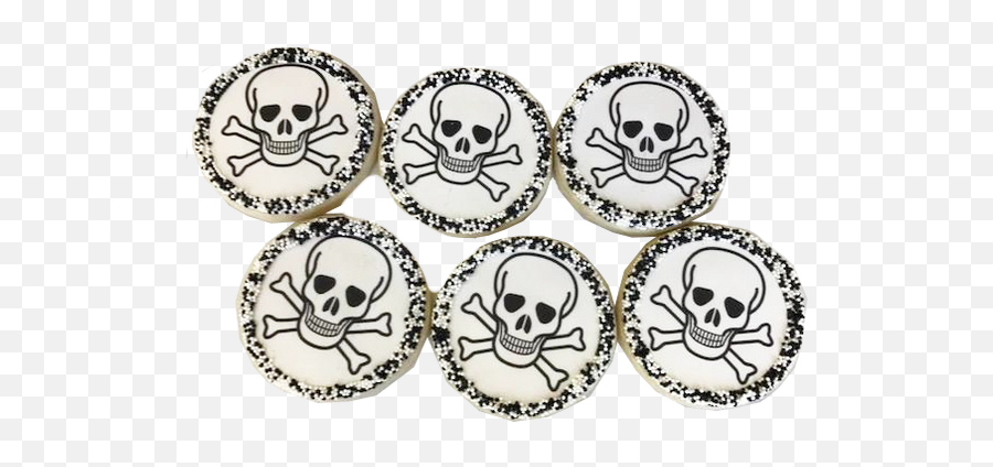 Skull Sugar Cookies With Nonpareils Emoji,Twitter Skull Emoji