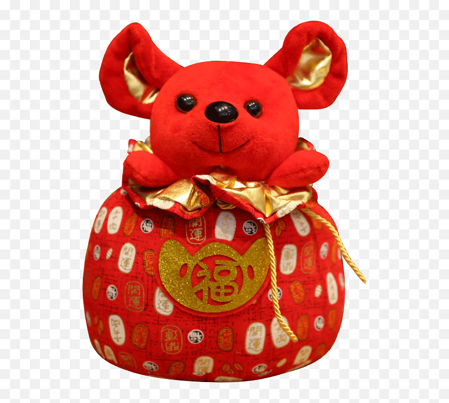 2020 Chinese New Year Red Mice Plush Toys Lucky Bag Rat Cute Soft Rat Toy New Year Gift - Lunar New Year Rat Plush Emoji,Cow Emoji Pillow