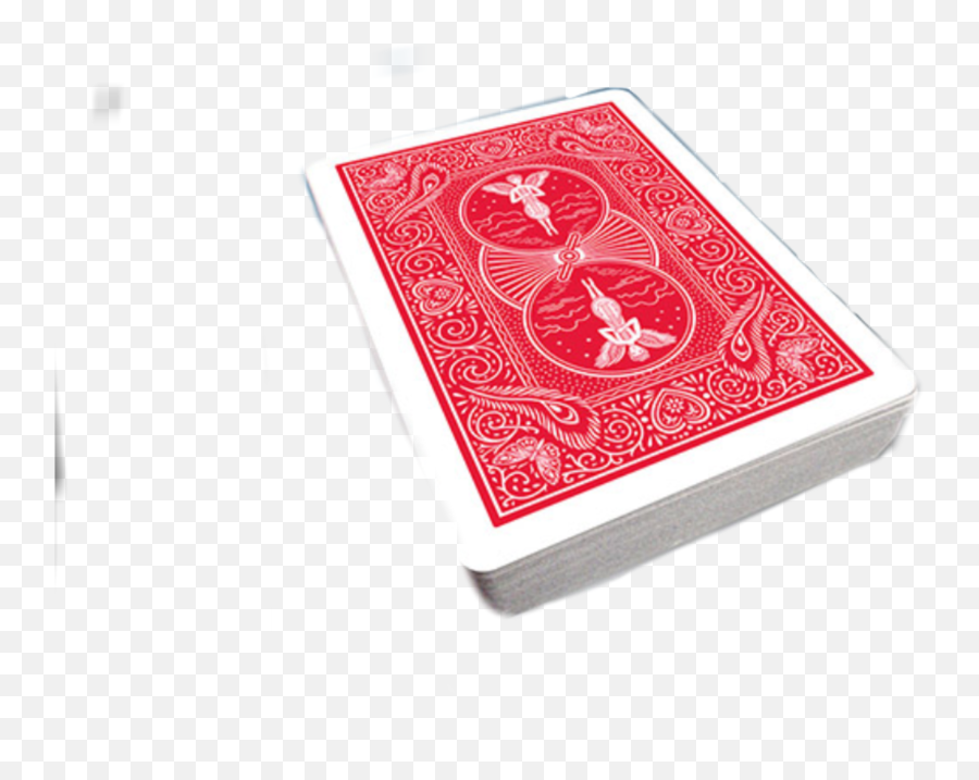 Cards Deck Red White Sticker Sticker - Bicycle Cards Emoji,Deck Of Cards Emoji