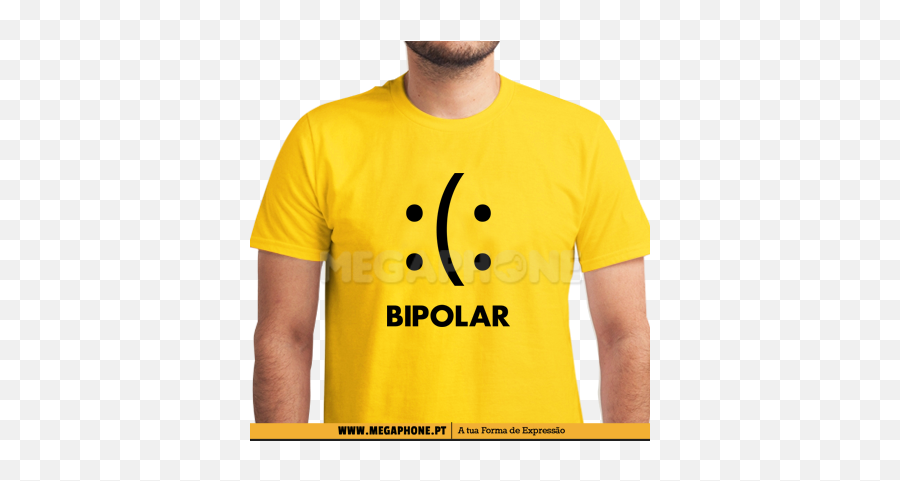 Simbolos Bipolar Shirt - Crew Neck Emoji,Bipolar Emoticon