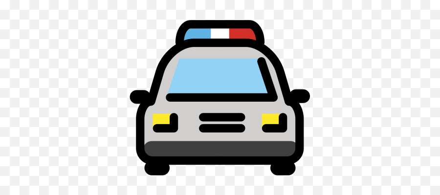 Oncoming Police Car Emoji - Emoji Voiture De Police,Police Car Emoji