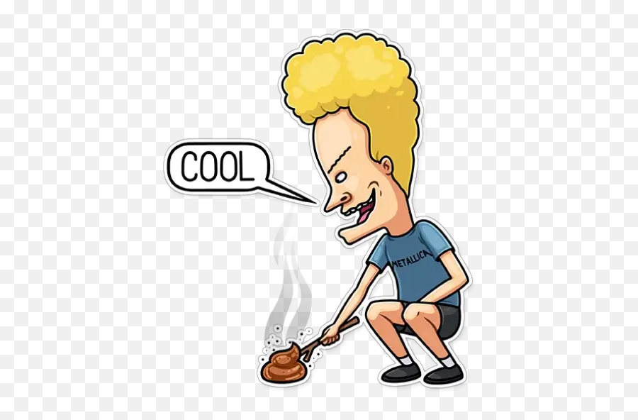 Beavis And Butthead - Sticker Whatsapp Metallica Emoji,Butt Head Emoji