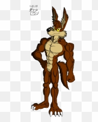 Wile E Coyote Muscle Png Image With No - Road Runner Muscle Cartoon Emoji,Brown Muscle Emoji