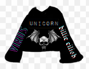 Billieeilish Unicorn Sticker By Serenitytatro - Long Sleeve Emoji,Skull Unicorn Emoji