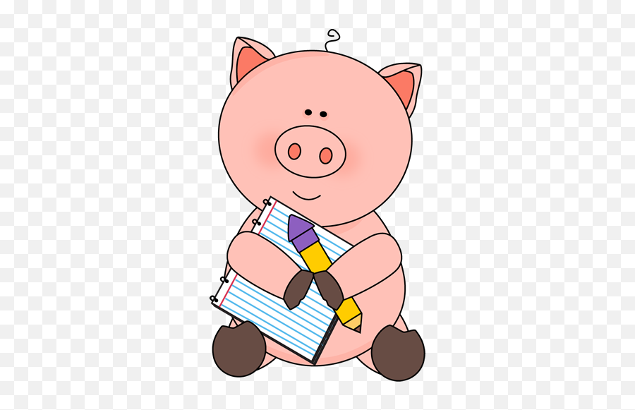 Pig Clipart Images - Clipartsco Cute Animals Writing Clipart Emoji,Pig Kawaii Emoticon