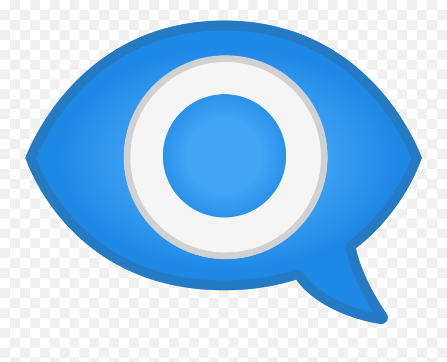 Eye In Speech Bubble Emoji - Android Nougat,Text Bubble Emoji