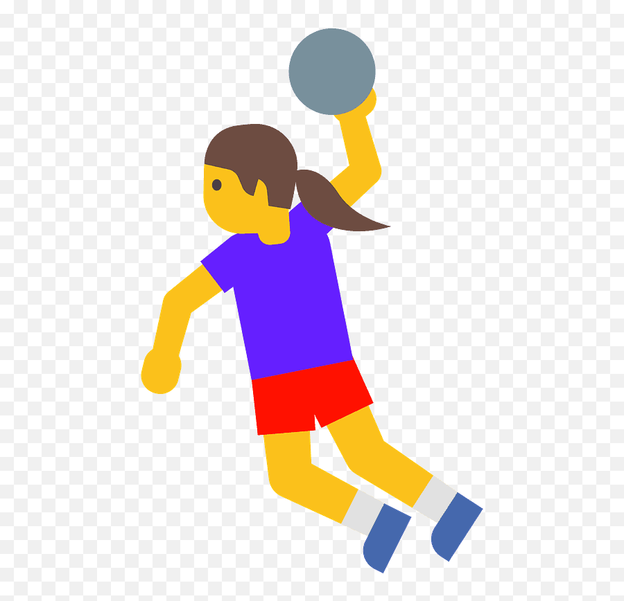 Woman Playing Handball Emoji - Balonmano Emoji,Soccer Player Emoji