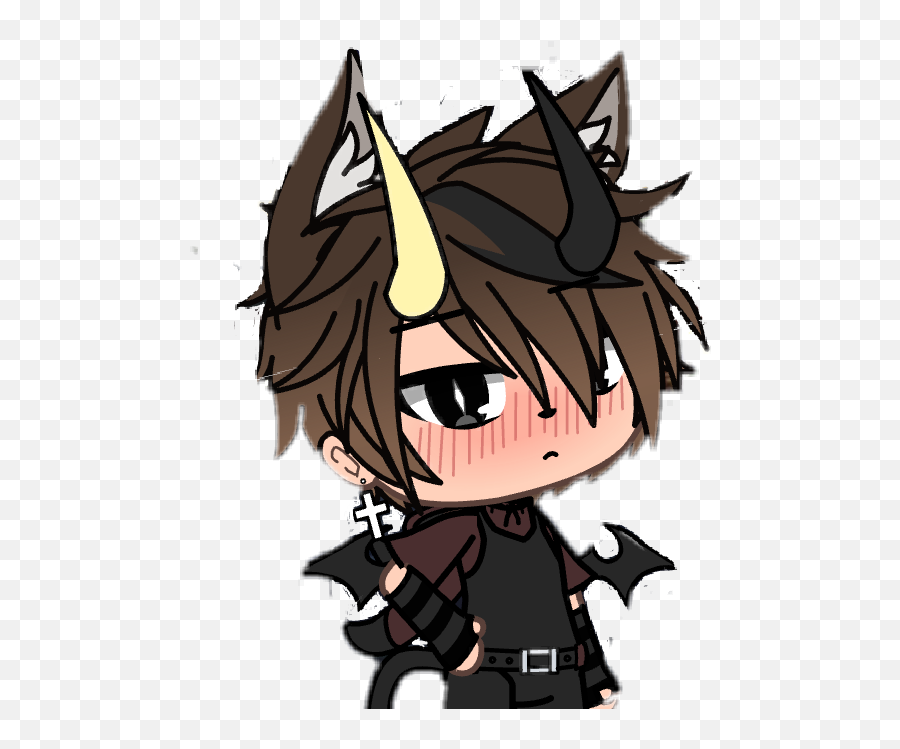 Gacha Gachaboy Freeedit Sticker By Taeggukiee Emoji,Gacha Heartless Boy With Emojis