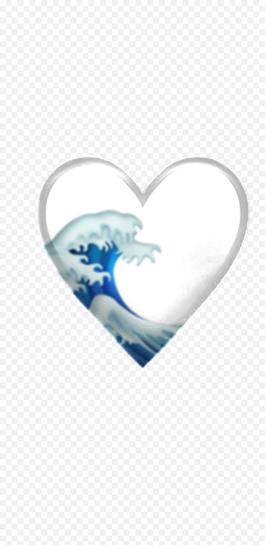 Emojiheartwaveseawhite Sticker By Qtrexy - Girly Emoji,Wave Chek Emojis