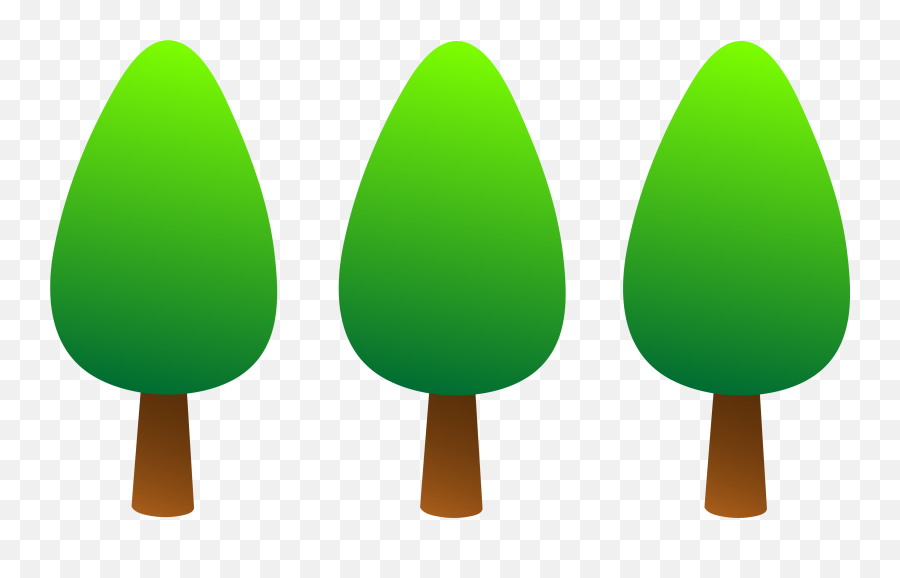 Simple Clip Art Trees - Clip Art Library Cartoon Simple Pine Tree Emoji,Leafy Green Emoji