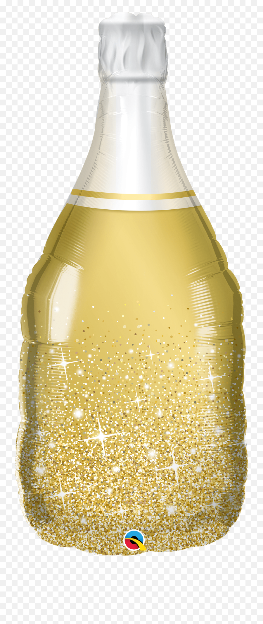 Golden Bubbly Champagne Wine Bottle 39u2033 - Gold Bottle Balloon Emoji,Champagne Bottle Emoji