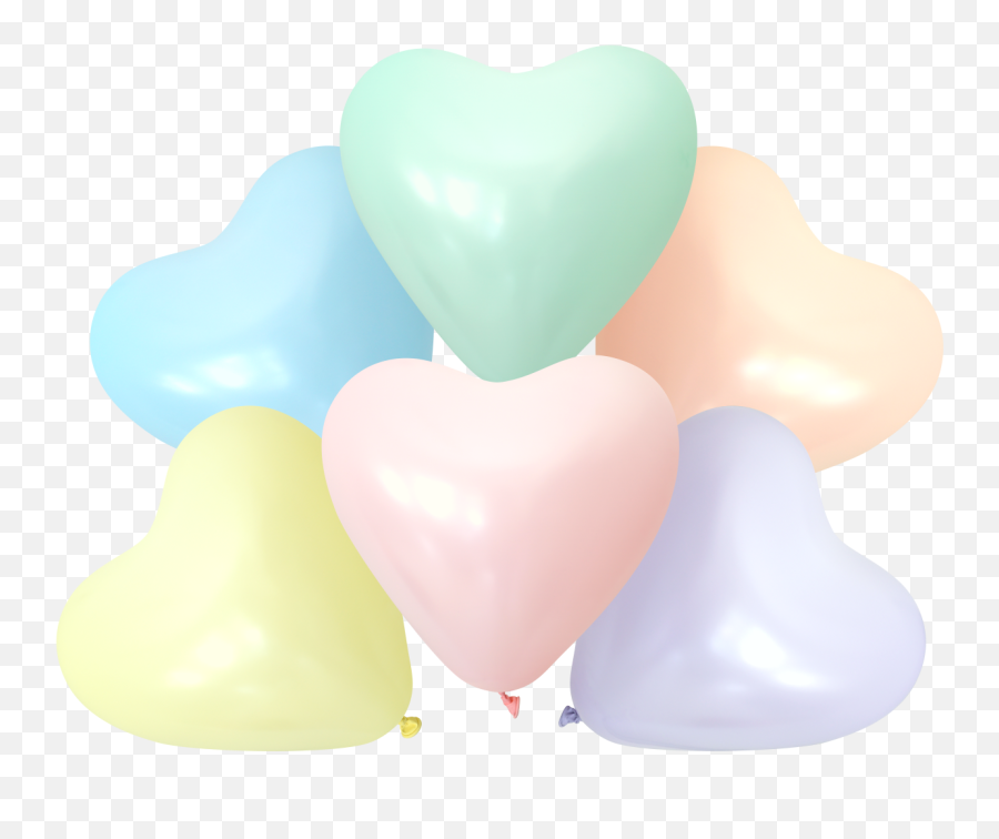 12 Kalisan Latex Heart Balloons Pastel Matte Macaroon Emoji,Teletubby Sun Emoji