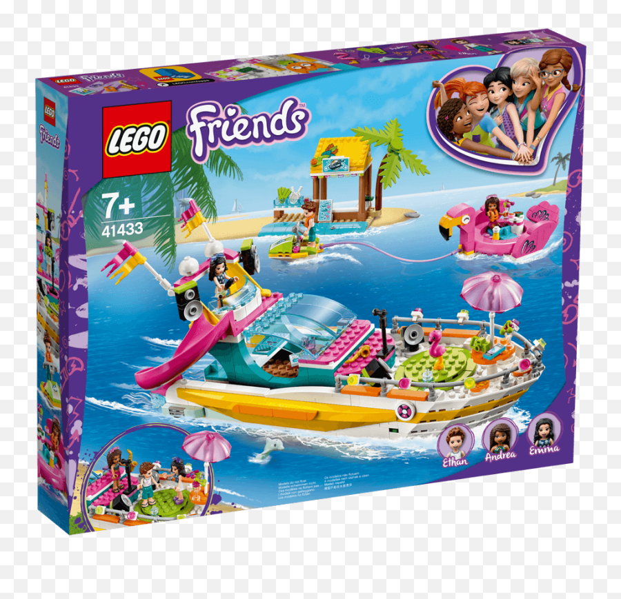 Party Boat 41433 - Lego Friends Sets Legocom For Kids Emoji,Easy Emoji Puzzles Drink