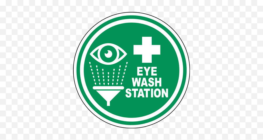 Eye Wash Station Floor Sign Emoji,Station Emoji
