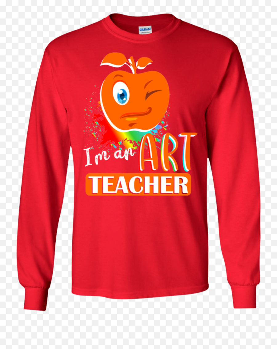 Iu0027m An Art Teacher Emoji Funny Ls Sweatshirts,Green Apple Fruit Emoji