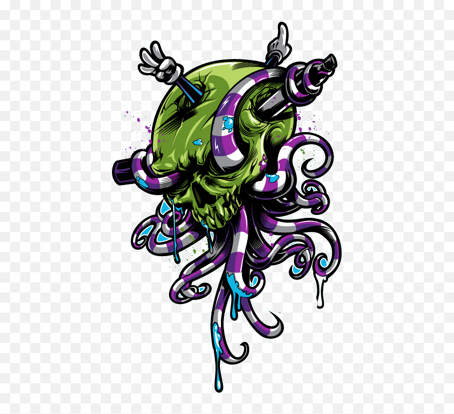 Download Tentacle Octopus Skull Illustration Hq Image Free Emoji,Tentacle Emoticon