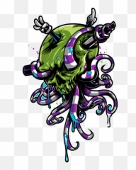 Download Tentacle Octopus Skull Illustration Hq Image Free Emoji,Tentacle Emoticon