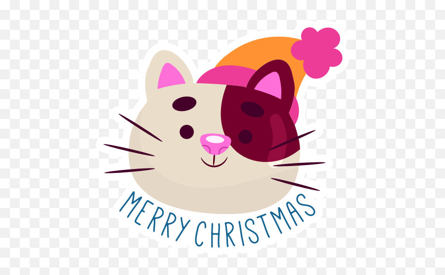 Cat Stickers - Free Christmas Stickers Emoji,Cat Smile Emoji :3