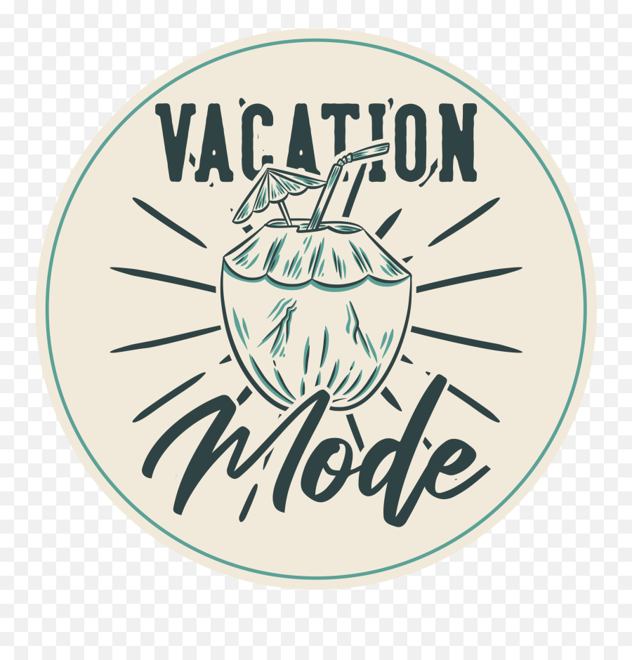 Vacation Mode With Cocktail Car Decal - Fresh Emoji,Vacation Emoji