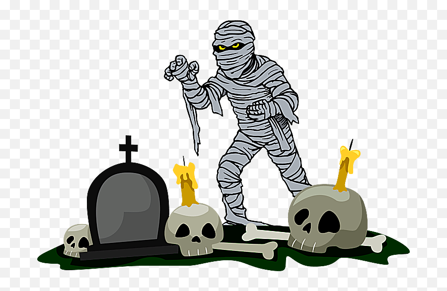 Jpg Freeuse Stock Coffin Clipart Mummy - Halloween Mummy Clipart Black And White Emoji,Mummy Emoji