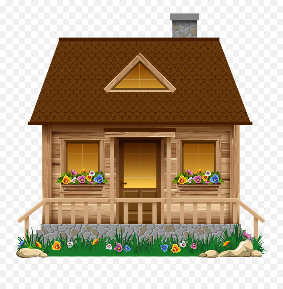 Clipart Houses Wood Clipart Houses - Cottage Clip Art Emoji,House Candy House Emoji Pop
