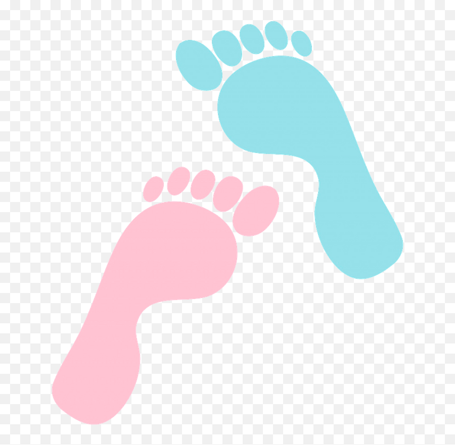 Blue And Pink Footprints Clipart Free Download Transparent Emoji,Emoji 8 Footprints